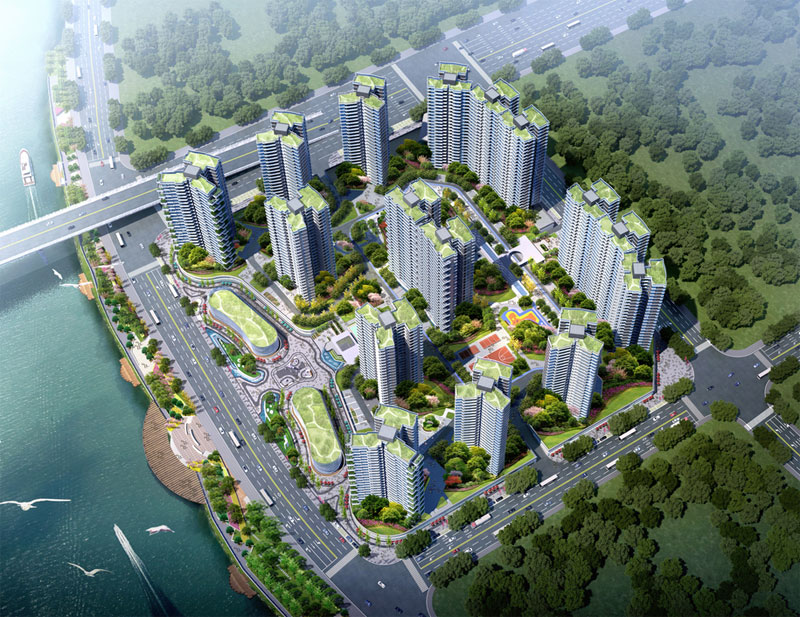 衡阳县江南新城项目位于衡阳县衡阳县洪山大桥与横一路交汇处