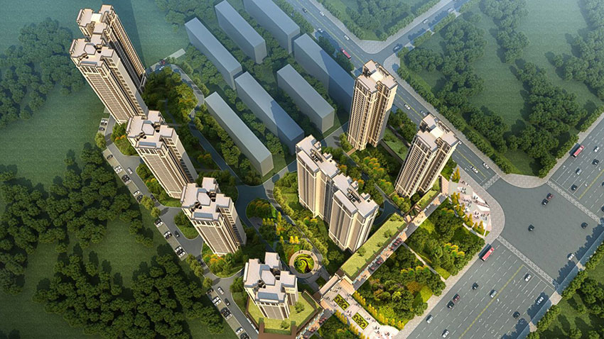 衡阳金钟武广新城项目位于珠晖区东三环与雁城东路交汇处