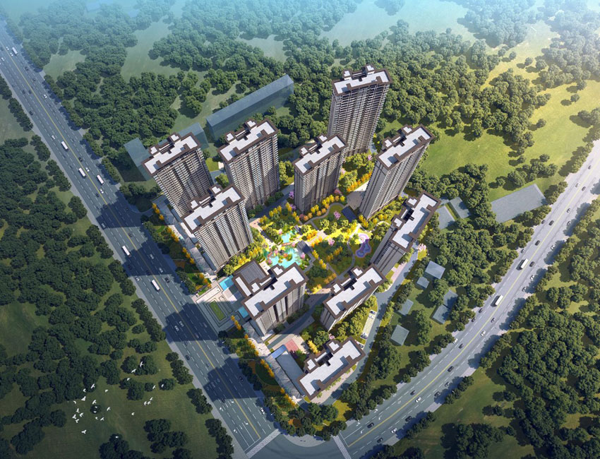 衡阳东投状元府项目位于雁峰区蒸阳南路南郊公园旁