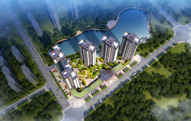 嘉禾美兰湖云涧项目位于嘉禾县新中医院北侧嘉园路与杨梅路交汇处
