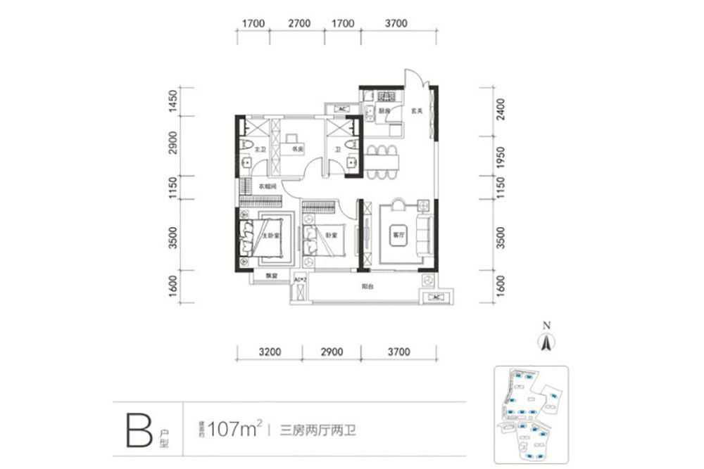 岳阳祥源城市之光B户型