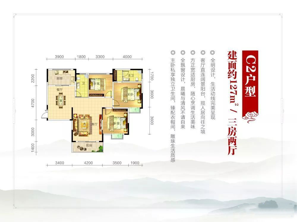 岳阳裕泰翰林华府C2户型