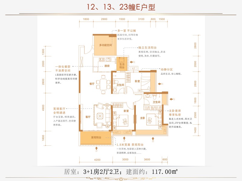 耒阳合兴顺湖城12栋13栋23栋E户型