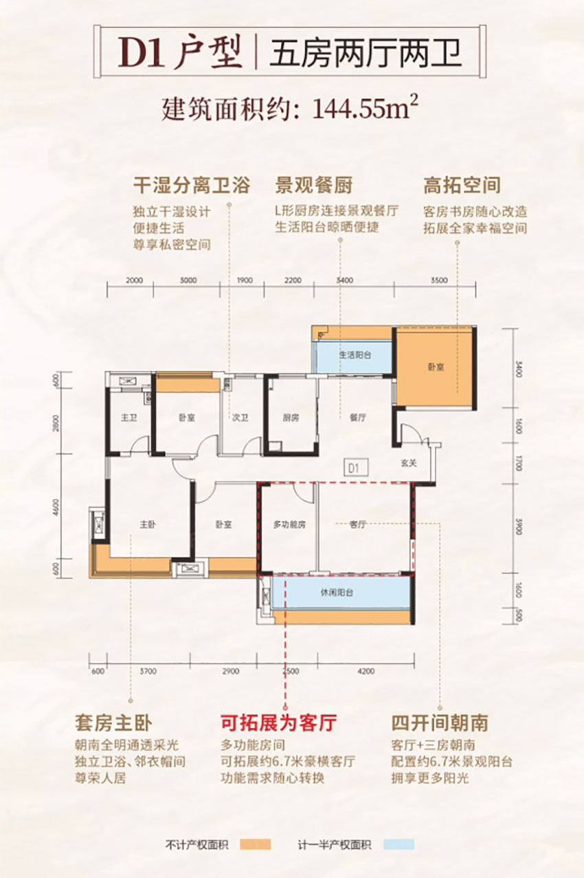 衡阳承龙大名城D1户型