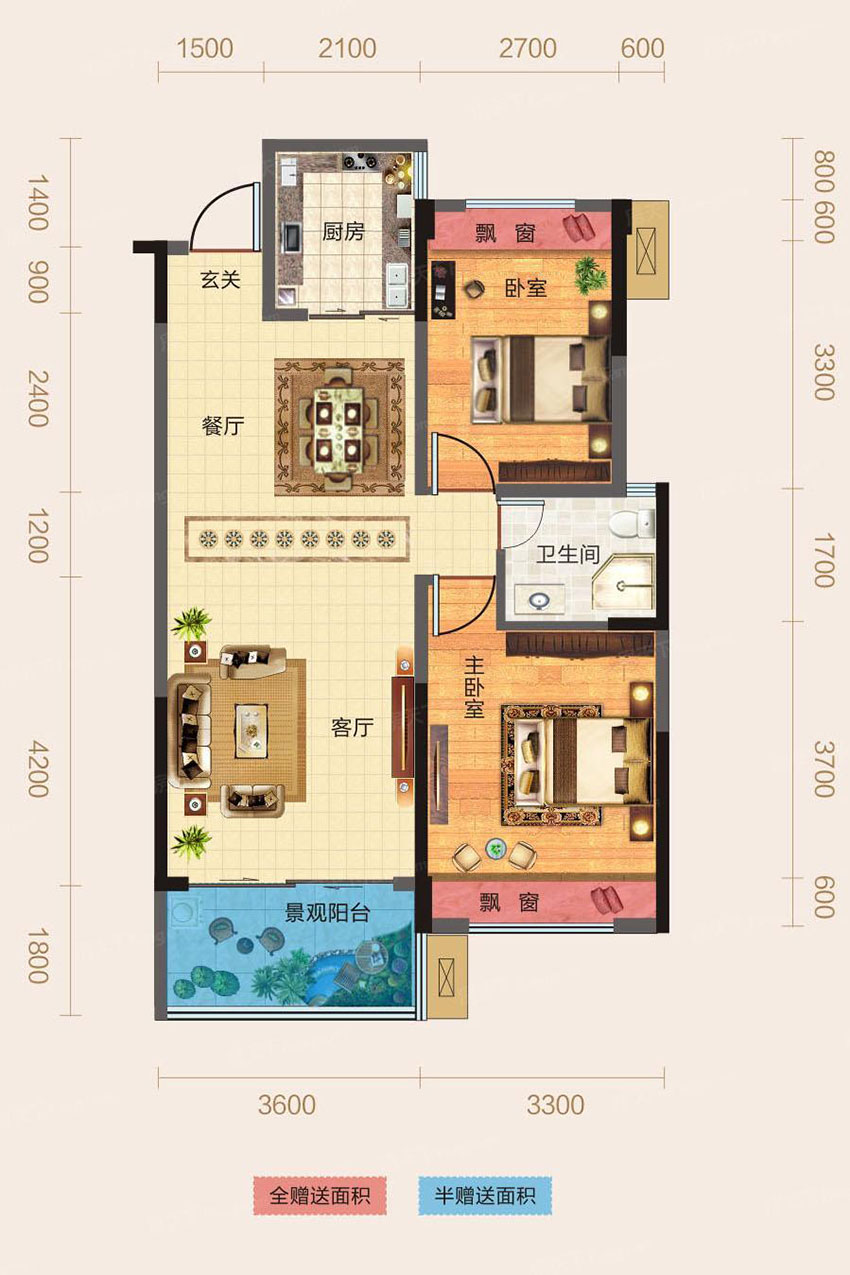 衡阳国贸前海湾D2户型