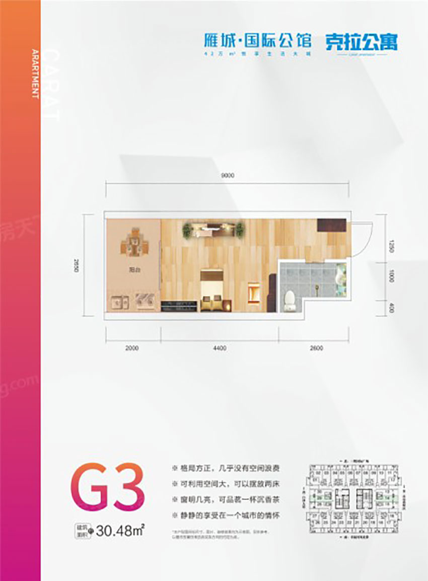 衡阳雁城国际公馆公寓G3户型
