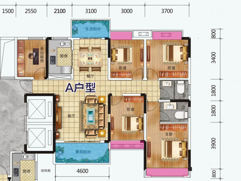 临武龙山书居3栋A户型