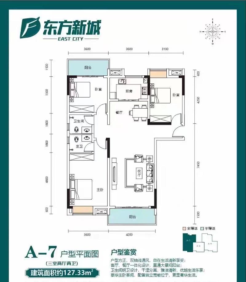 郴州东方新城三期北苑A-7户型