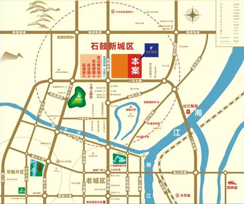 衡阳北建理想城区位图