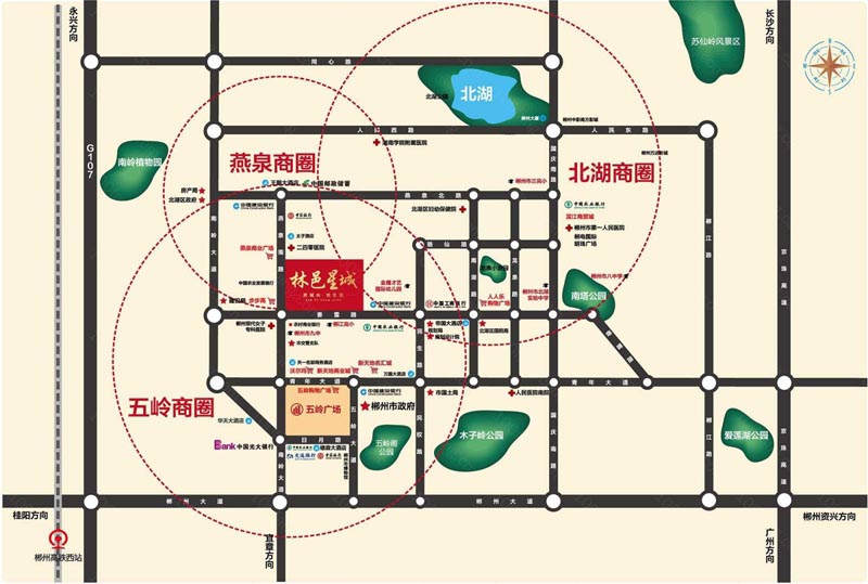 郴州林邑星城区位图