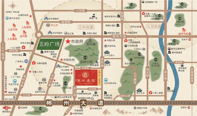 郴州五岭庆园区位图