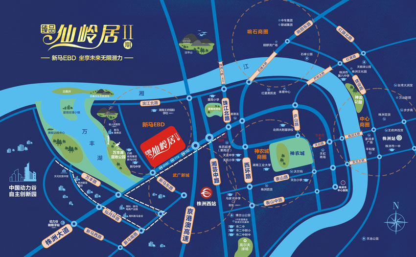 仙岭居区位图