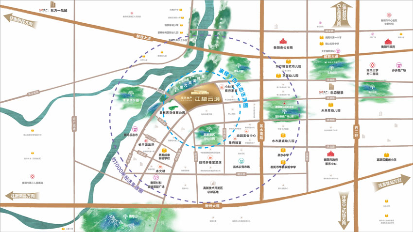 衡阳江樾云境区位图